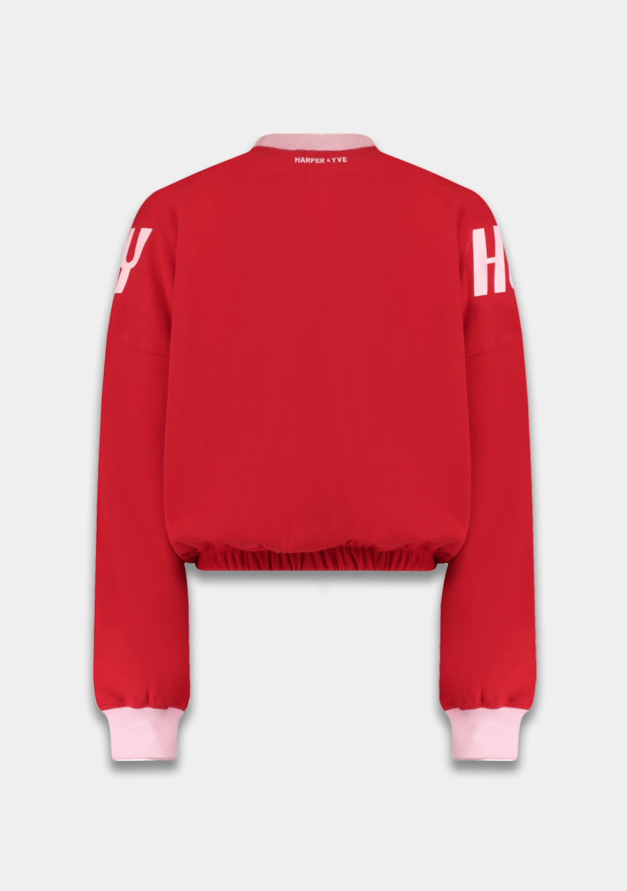 Harper & Yve Sweater How we party DW25Y503 Rood Harper & Yve Sweater How we party DW25Y503 Rood