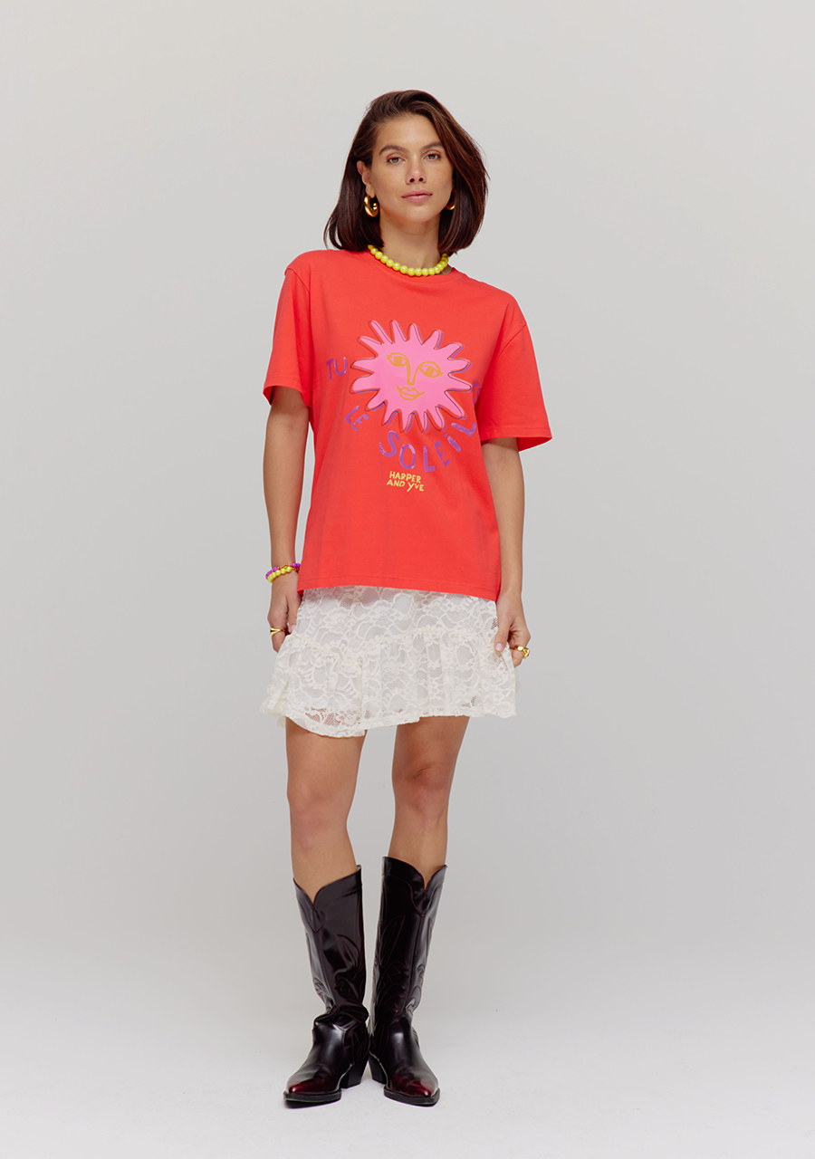 Harper & Yve T-shirt Lesoleil HS25Y305 Rood