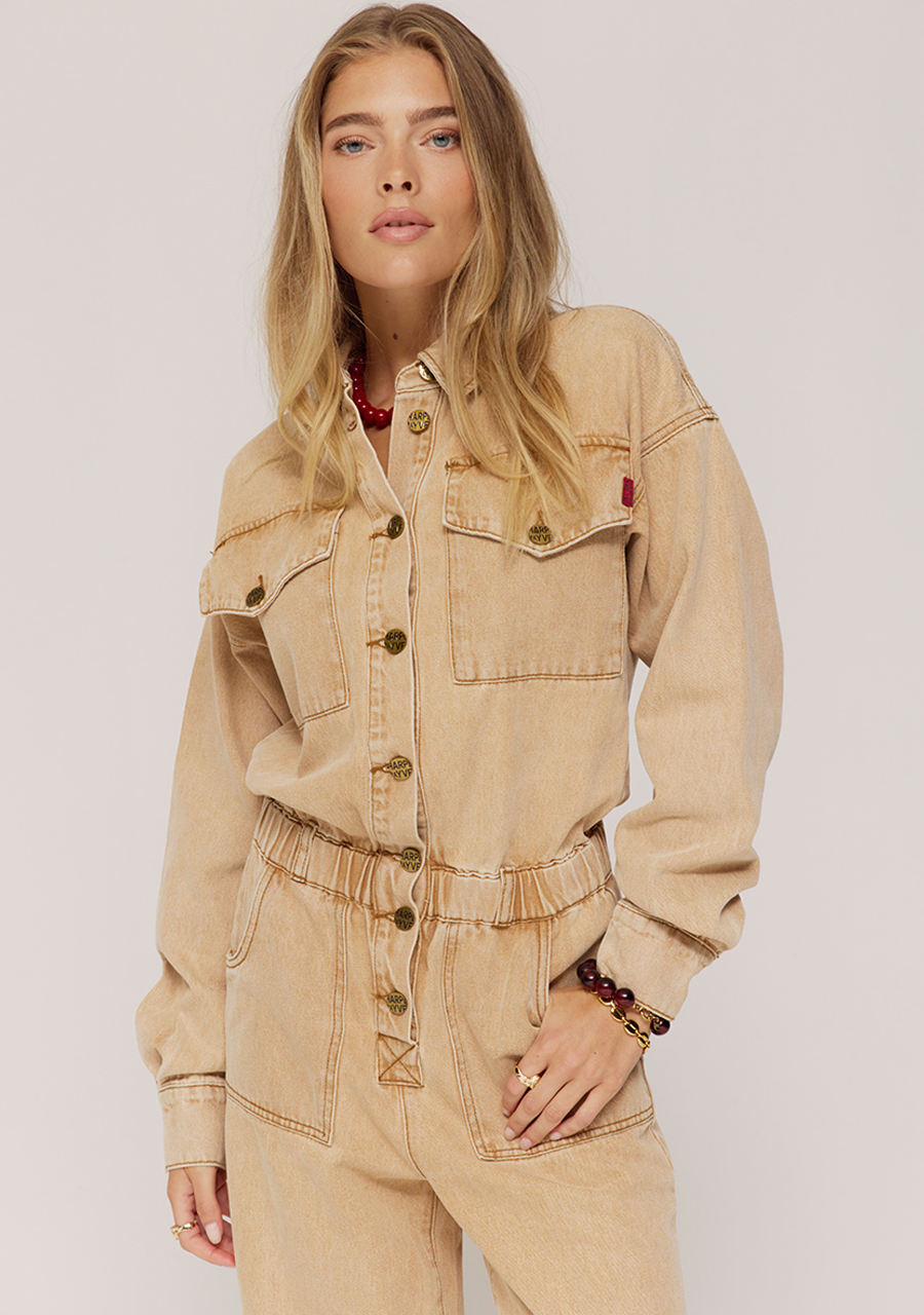 Harper & Yve Jumpsuit Jacky AW25P700 Beige Harper & Yve Jumpsuit Jacky AW25P700 Beige