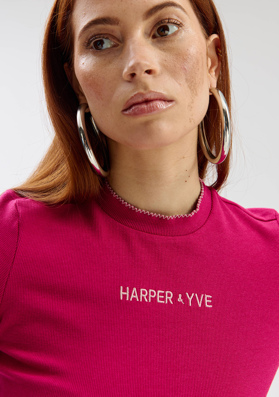 Harper & Yve Top Cammy SS6P408 Donker rose