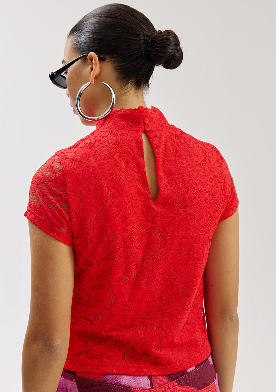 Harper & Yve Top Vief SS6P404 Rood