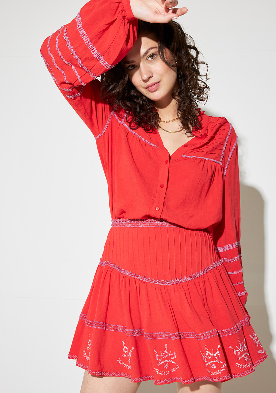 Harper & Yve Korte rok Liv FW22P002 Rood Harper & Yve Korte rok Liv FW22P002 Rood