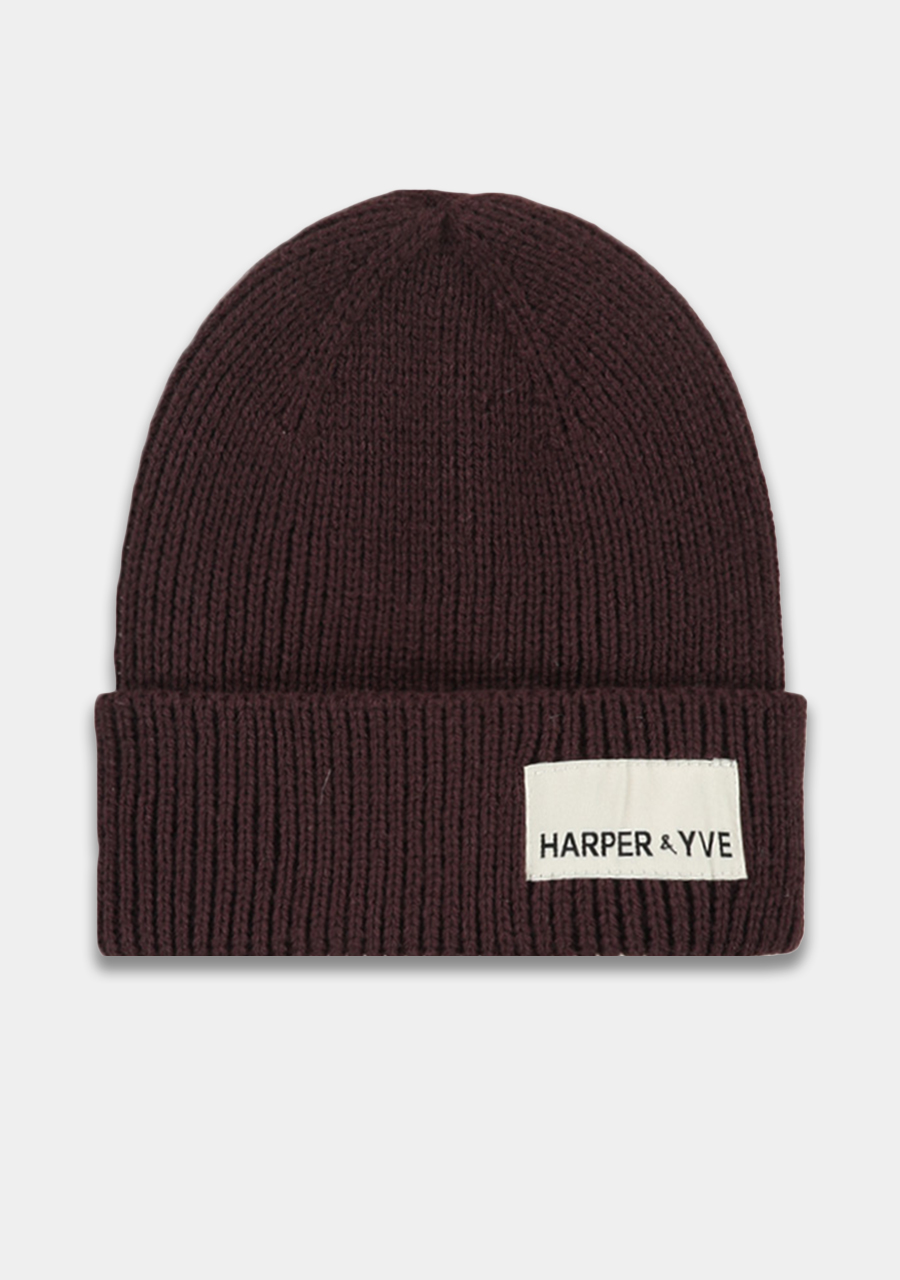 Harper & Yve Beanie harper AW25NACC01 Donker bruin