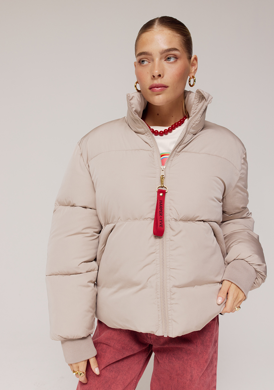 Harper & Yve Winterjas Marly AW25N226 Licht grijs