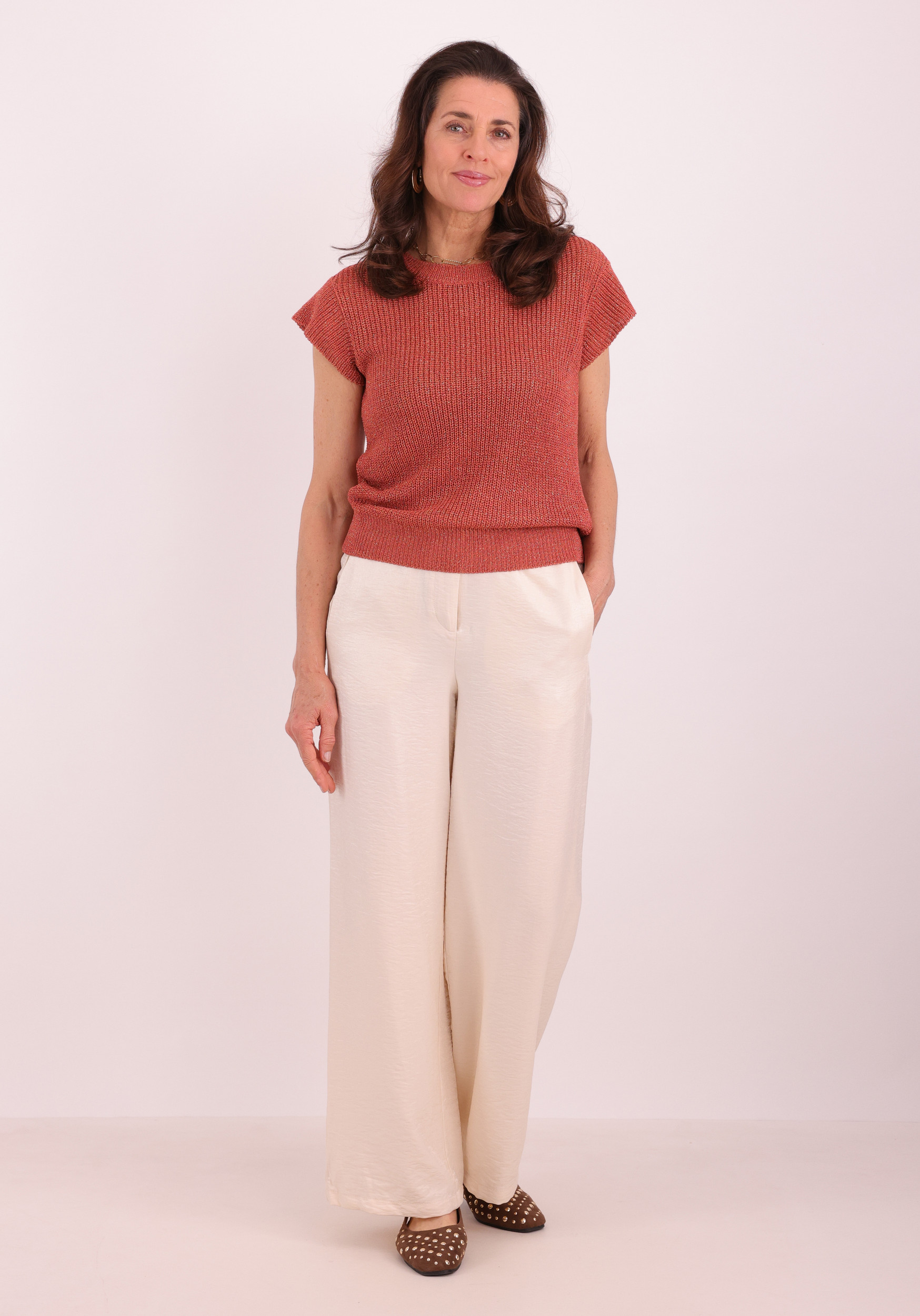 VERO MODA Broek Isla 10337295 Ecru