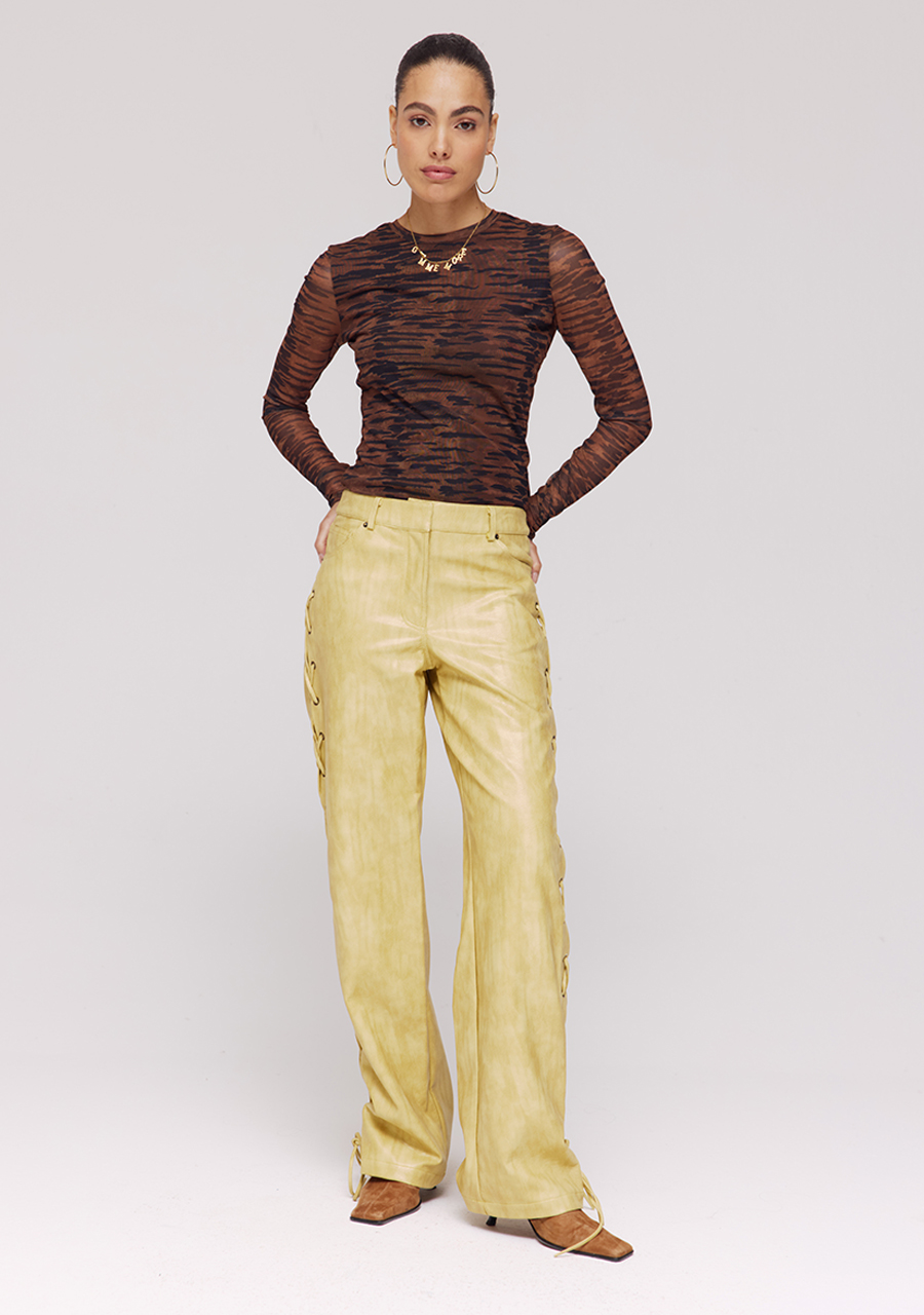 Harper & Yve Broek Sally DW25P111 Geel
