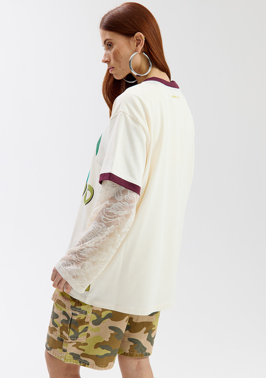 Harper & Yve T-shirt Club Avocado SS6Y303 Ecru