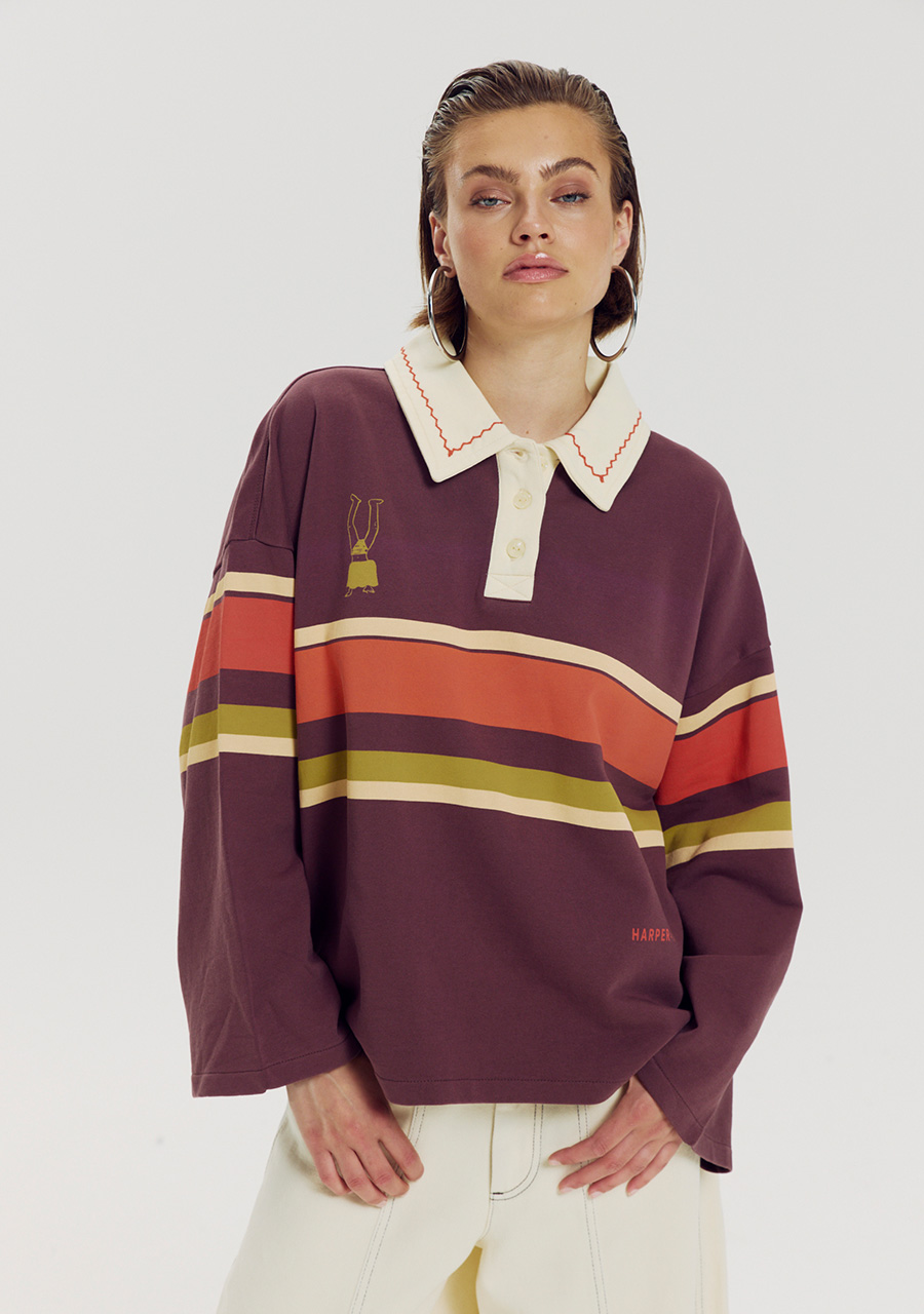 Harper & Yve Sweater Pollie AW6Y503 Donker Paars