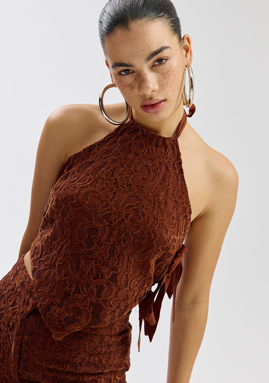 Harper & Yve Top Kees SS6P400 Bruin