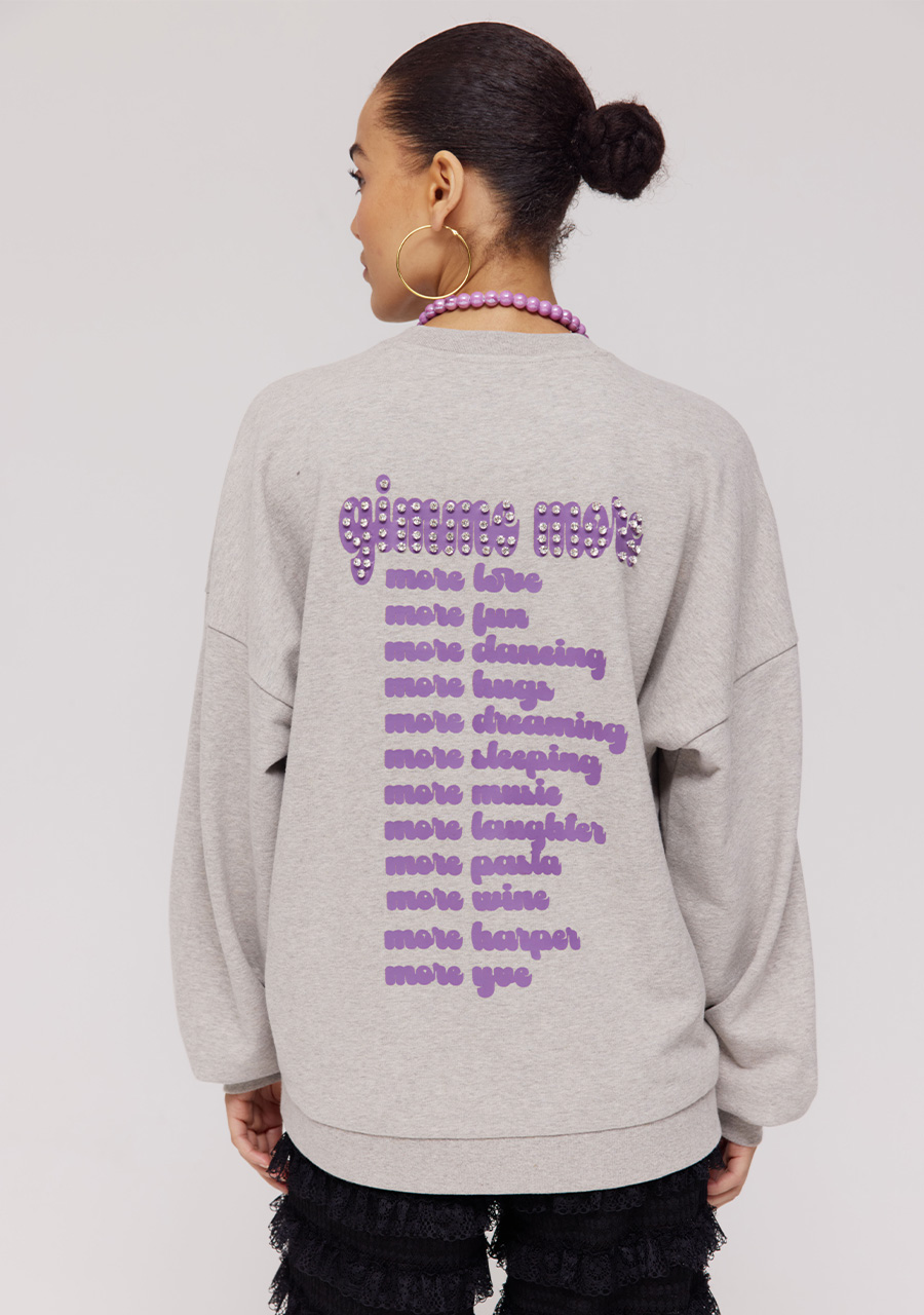 Harper & Yve Sweater Gimme more DW25Y504 Grijs