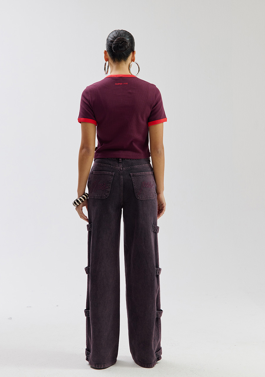 Harper & Yve Broek Bella SS6D100 Donker Paars