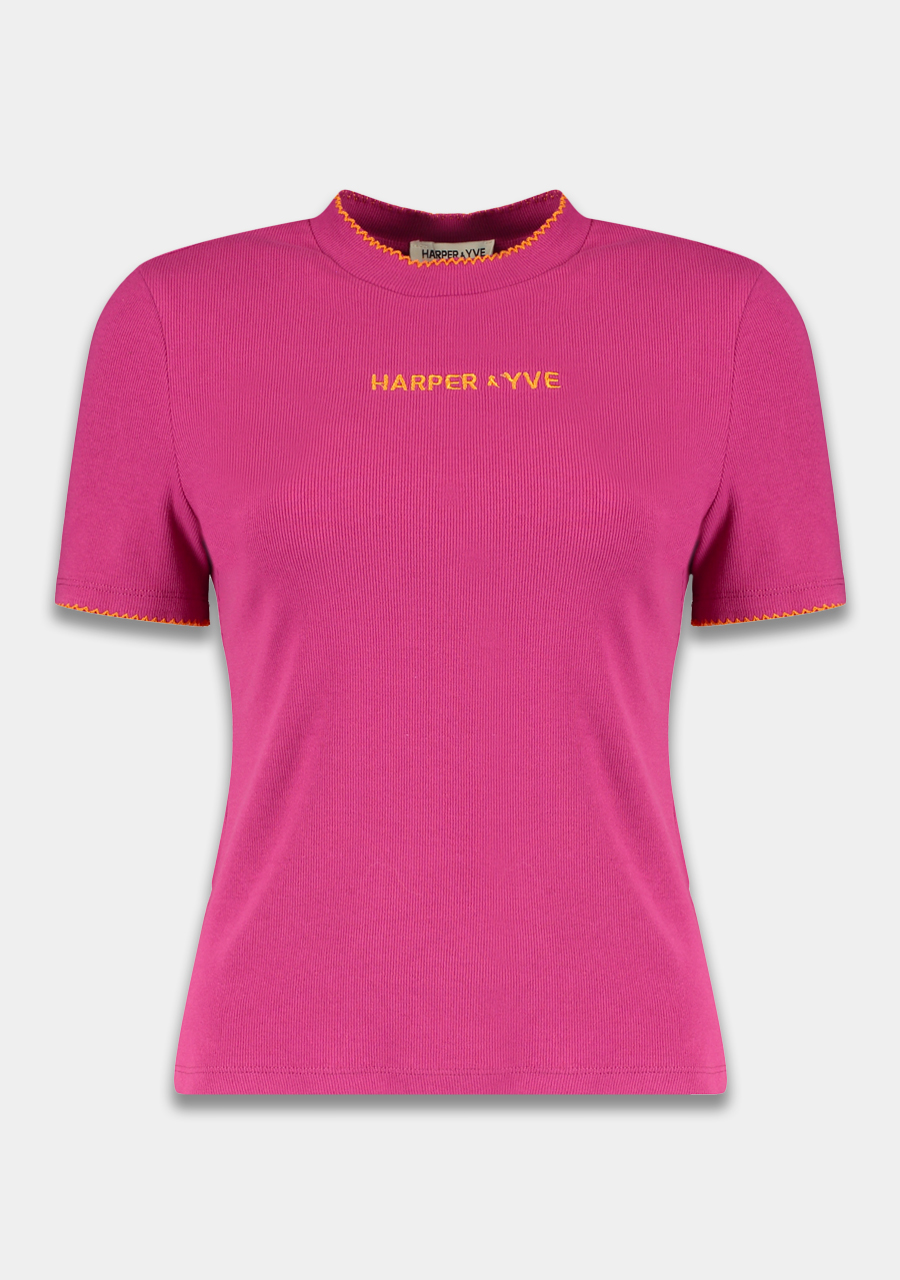 Harper & Yve Top Cammy AW25P400 Donker rose Harper & Yve Top Cammy AW25P400 Donker rose