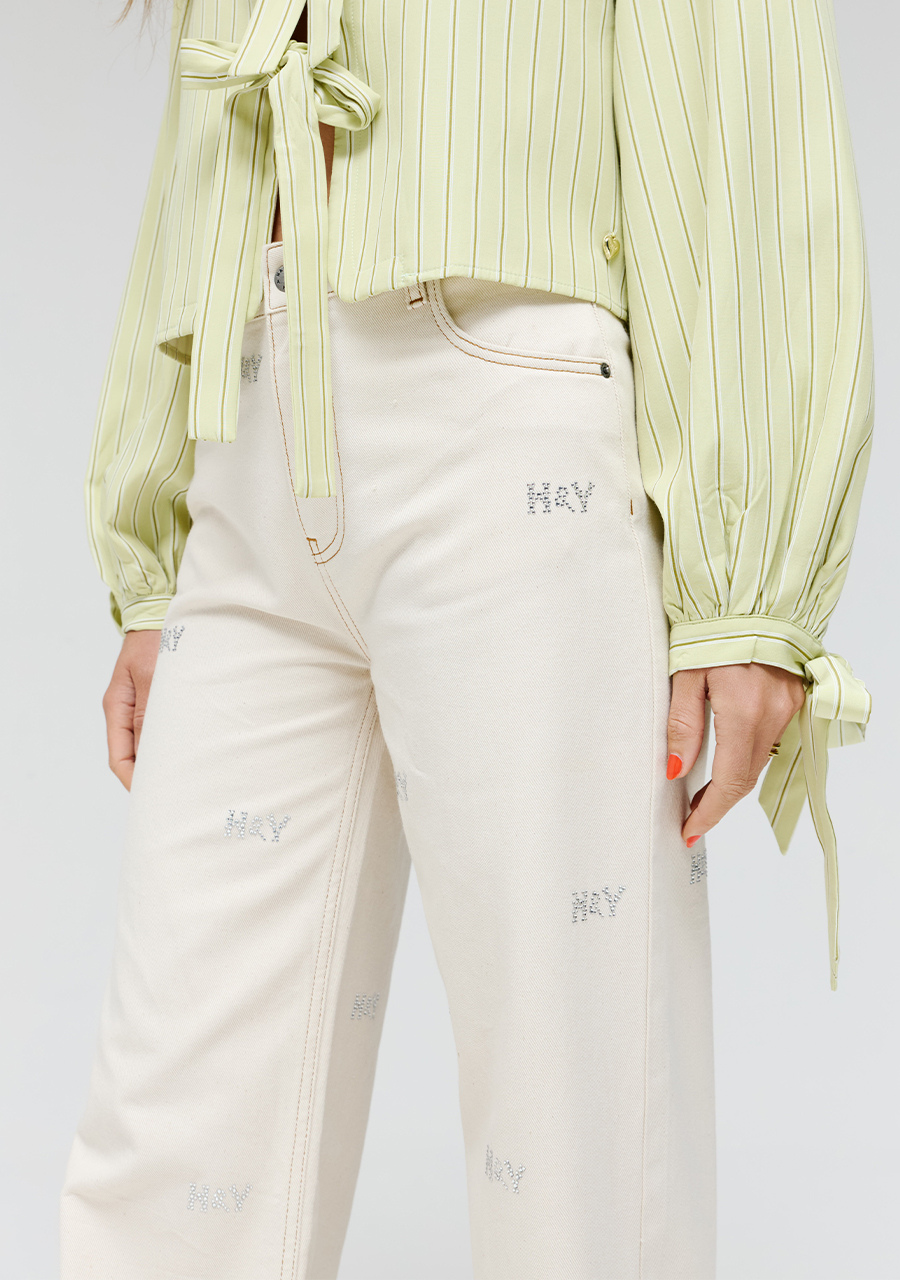 Harper & Yve Jeans Yve AW24D102 Wolwit-ecru