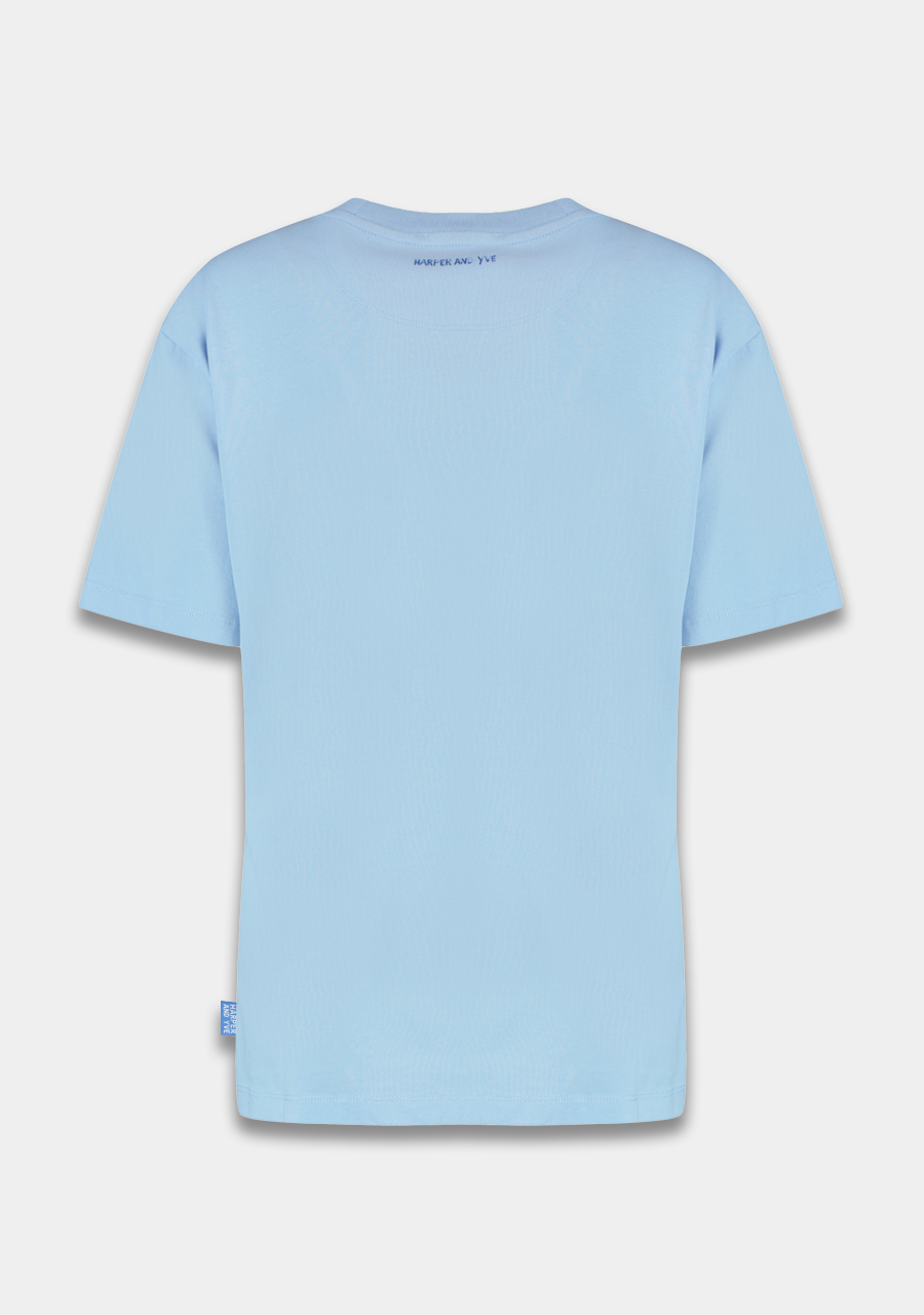 Harper & Yve T-shirt Pinkfish HS25Y306 Licht blauw