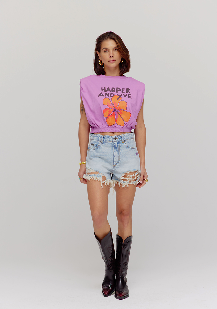 Harper & Yve Top Muscle HS25Y304 Lila