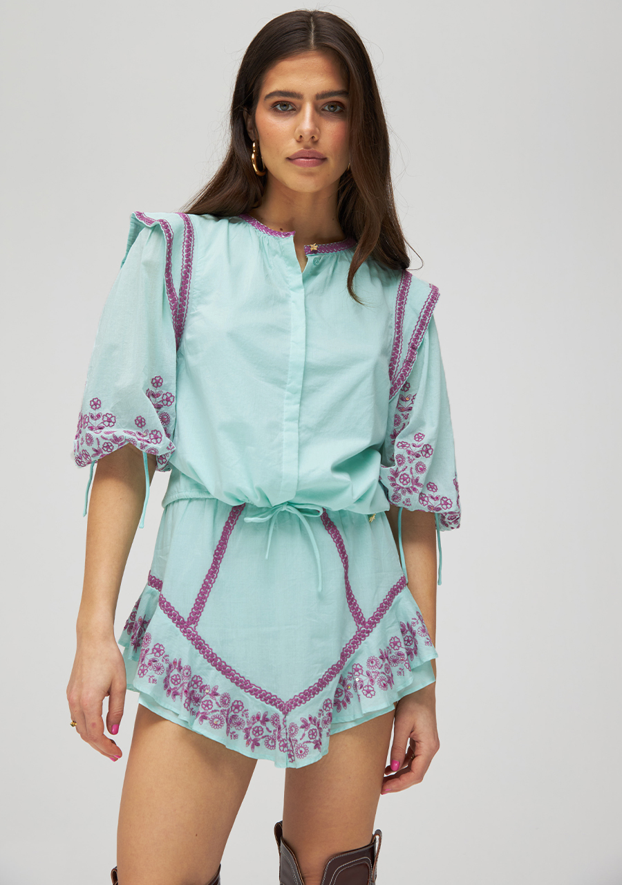 Harper & Yve Short Yanick HS24C110 Licht blauw