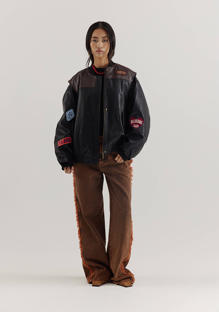 Harper & Yve Bomberjack Pleuni AW25P203 Donker bruin