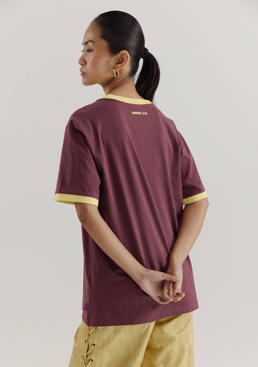 Harper & Yve T-shirt Gimme more DW25Y300 Bordeaux