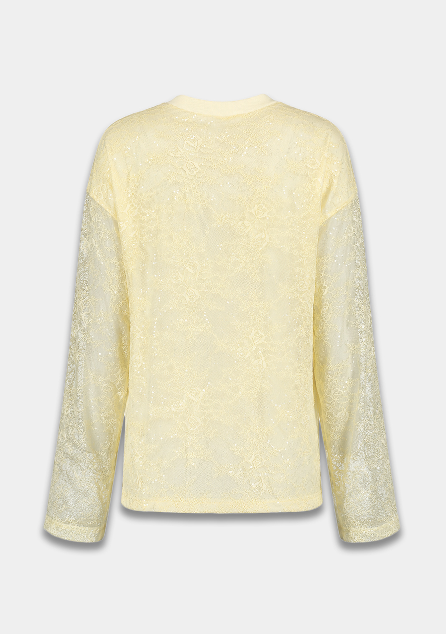 Harper & Yve T-shirt Elana AW6P615 Licht geel