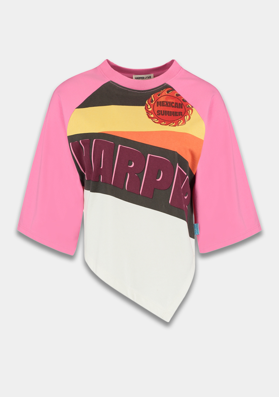 Harper & Yve T-shirt Mexican summer SS6Y300 Rose