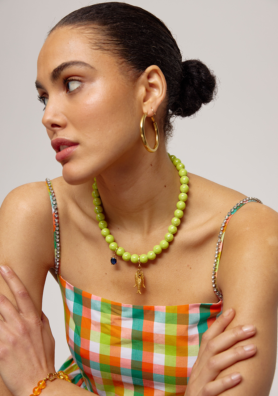 Harper & Yve Luna ketting HS25BACC01 Groen