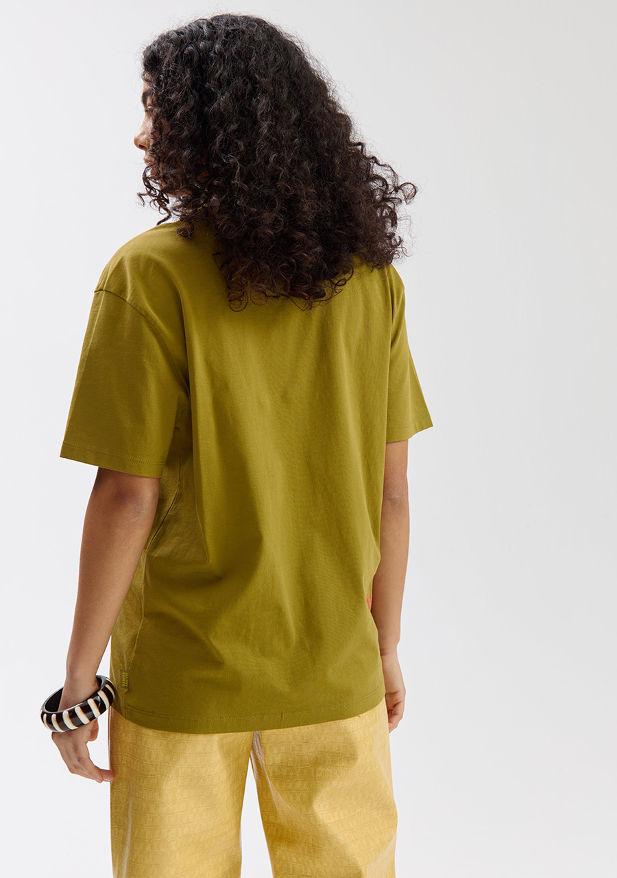 Harper & Yve T-shirt Bandida SS6Y304 Midden groen