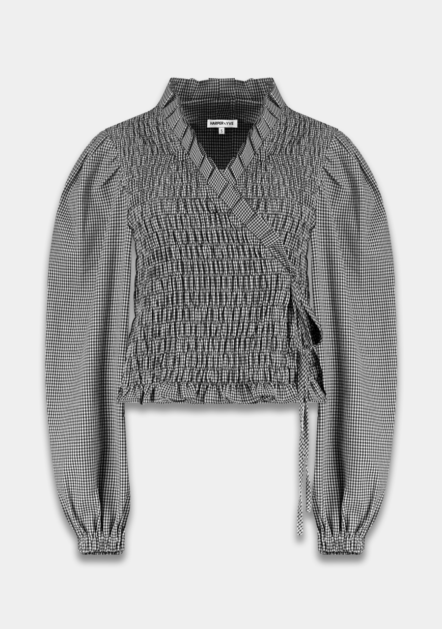 Harper & Yve Blouse Debby AW25P605 Zwart/Wit