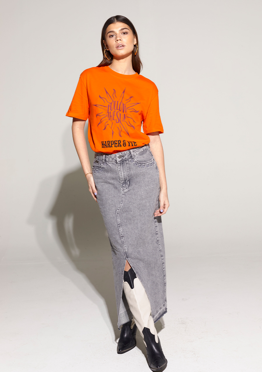 Harper & Yve Spijkerrok Yve SS24X000 Grijs
