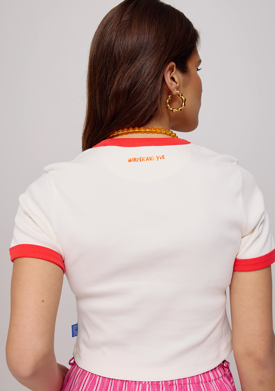 Harper & Yve Top Fruitsdemer HS25Y309 Ecru