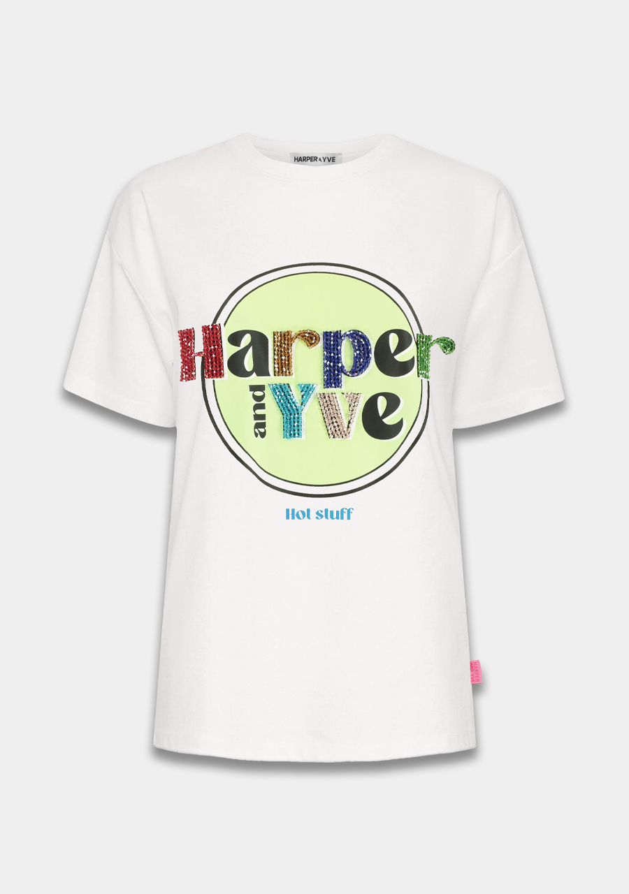Harper & Yve T-shirt Hotstuff SS25Y304 Ecru