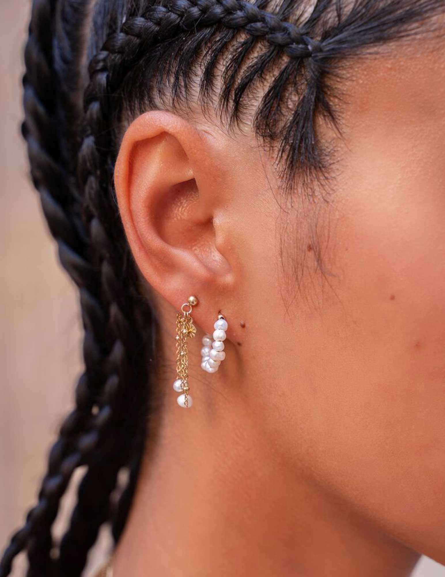 My Jewellery Studs met ketting en parels MJ09213 Zilver