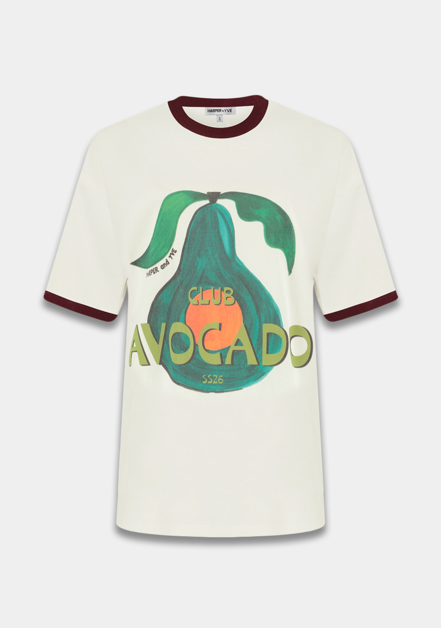 Harper & Yve T-shirt Club Avocado SS6Y303 Ecru