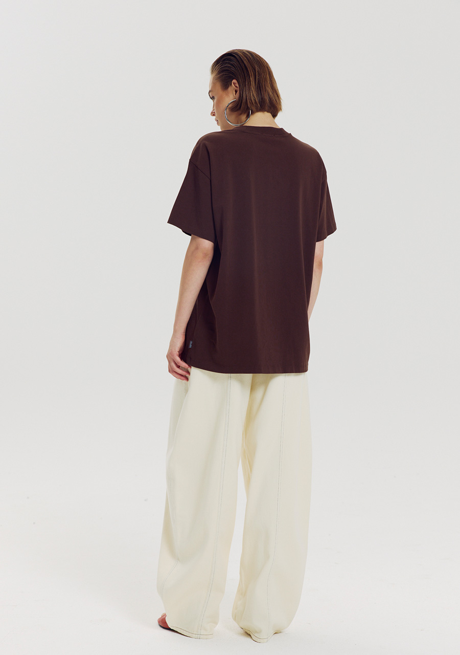 Harper & Yve T-shirt Moody AW6Y301 Donker bruin