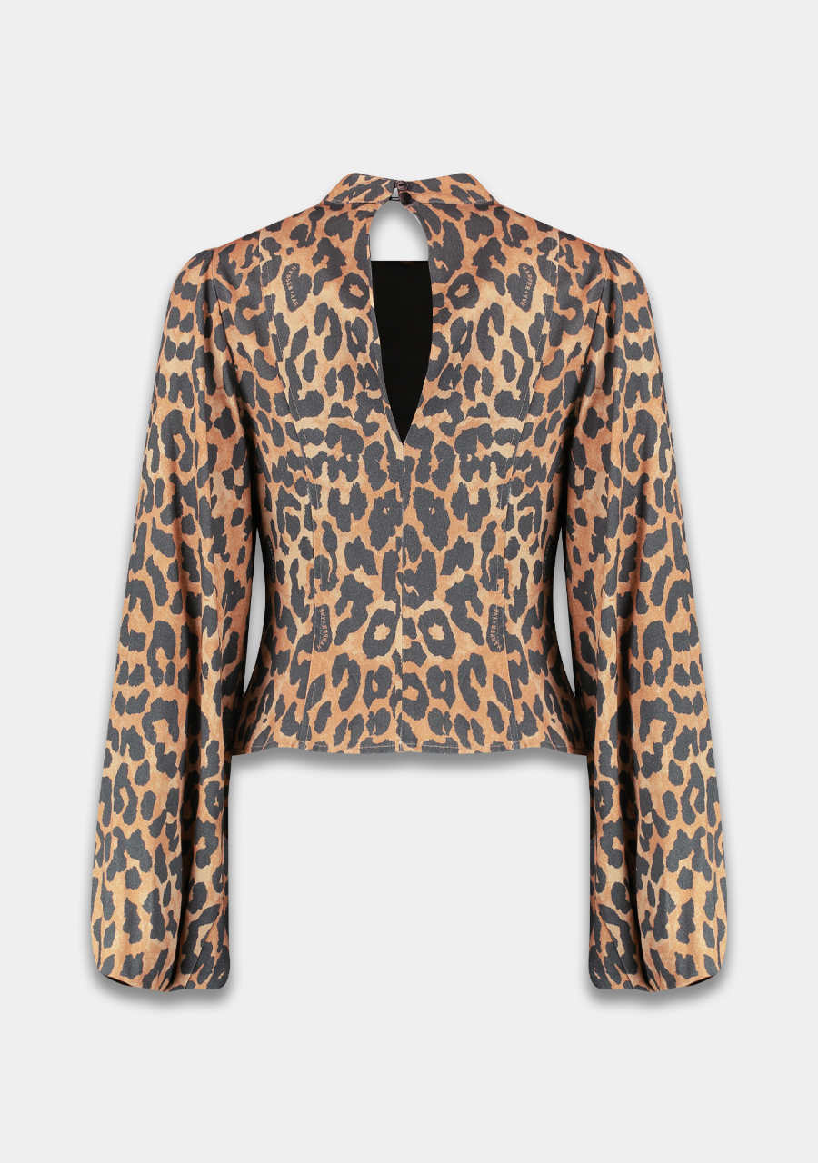 Harper & Yve Blouse Floor AW24P611 Bruin