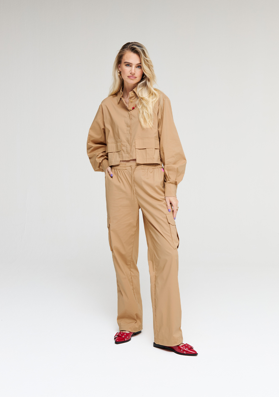 Harper & Yve Broek Leah AW24P107 Licht bruin