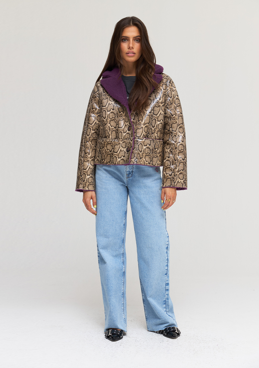 Harper & Yve Jacket Lammy AW24N222 Bruin