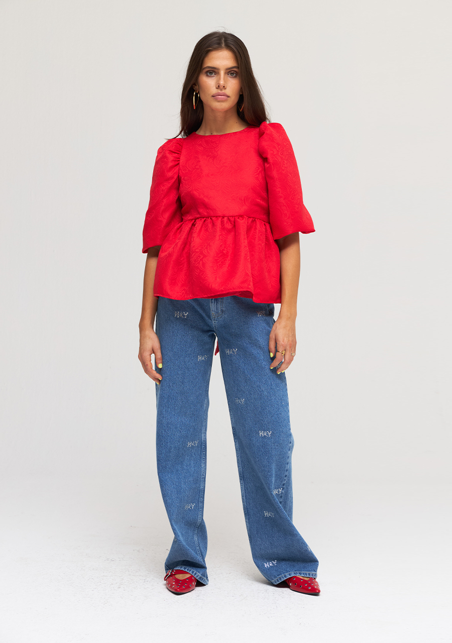 Harper & Yve Top Vivian DW24P606 Rood