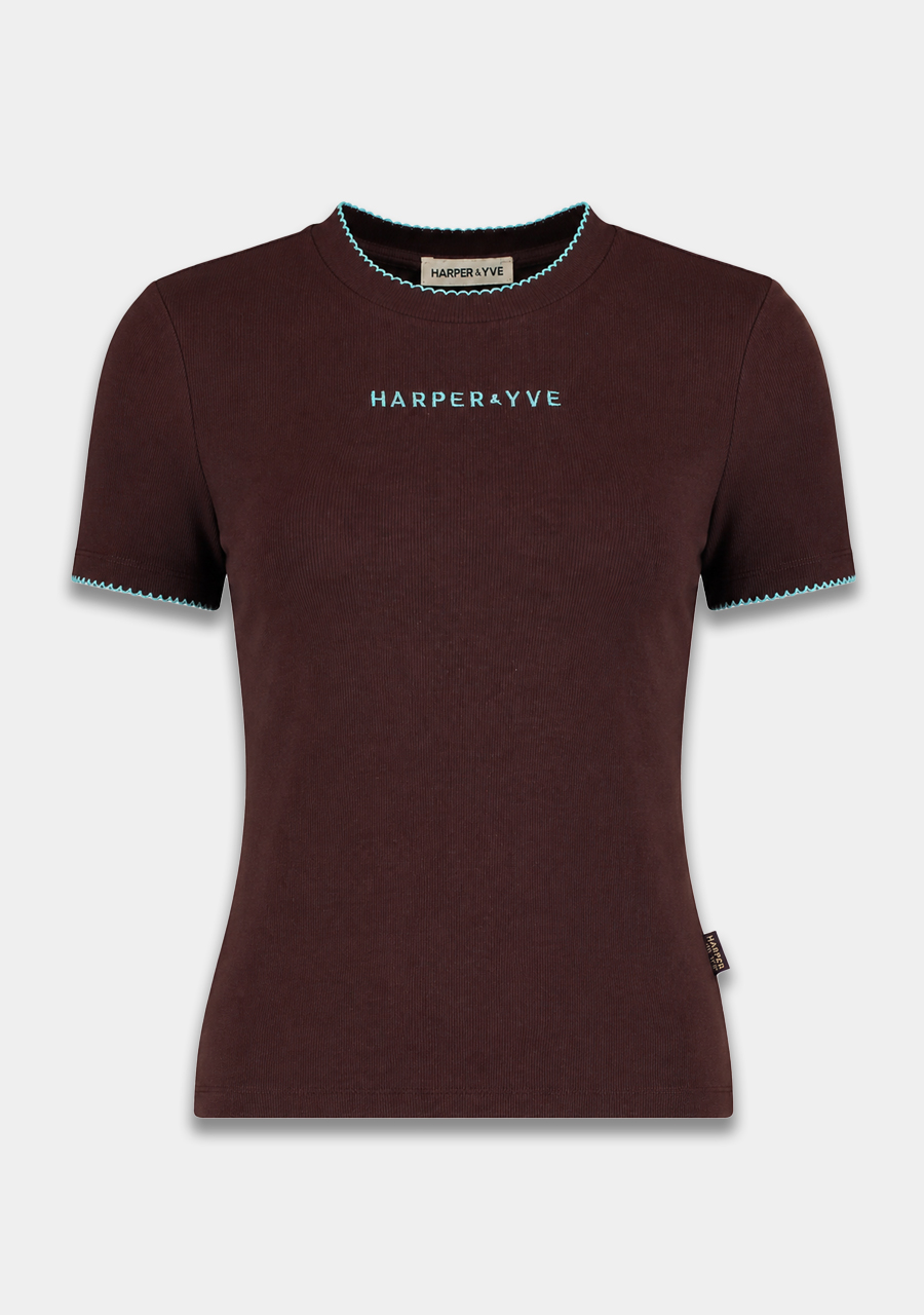 Harper & Yve Top Cammy AW6P400 Donker bruin
