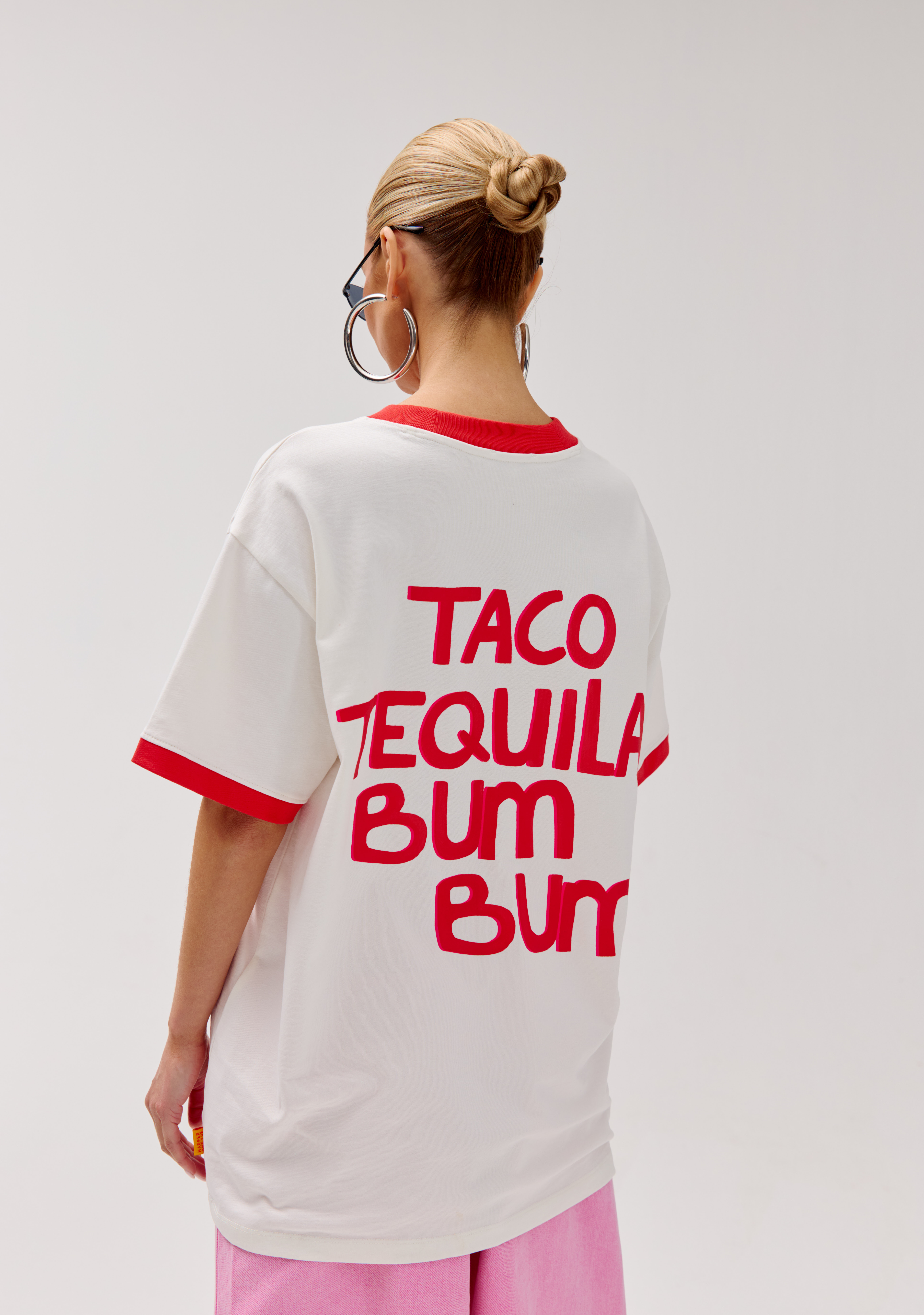 Harper & Yve T-shirt Bum Bum HS6Y300 Wolwit-ecru