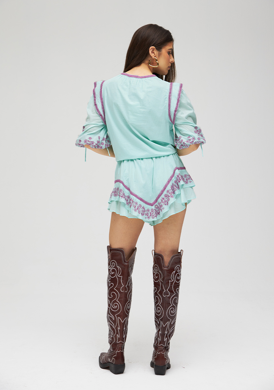 Harper & Yve Short Yanick HS24C110 Licht blauw