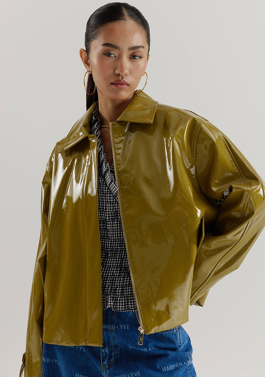 Harper & Yve JACKET RANDY AW25N208 Olijf Groen