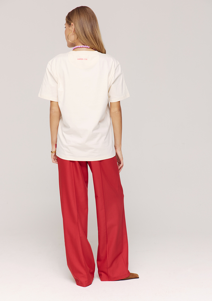 Harper & Yve T-shirt Ilovedrama AW25Y308 Ecru