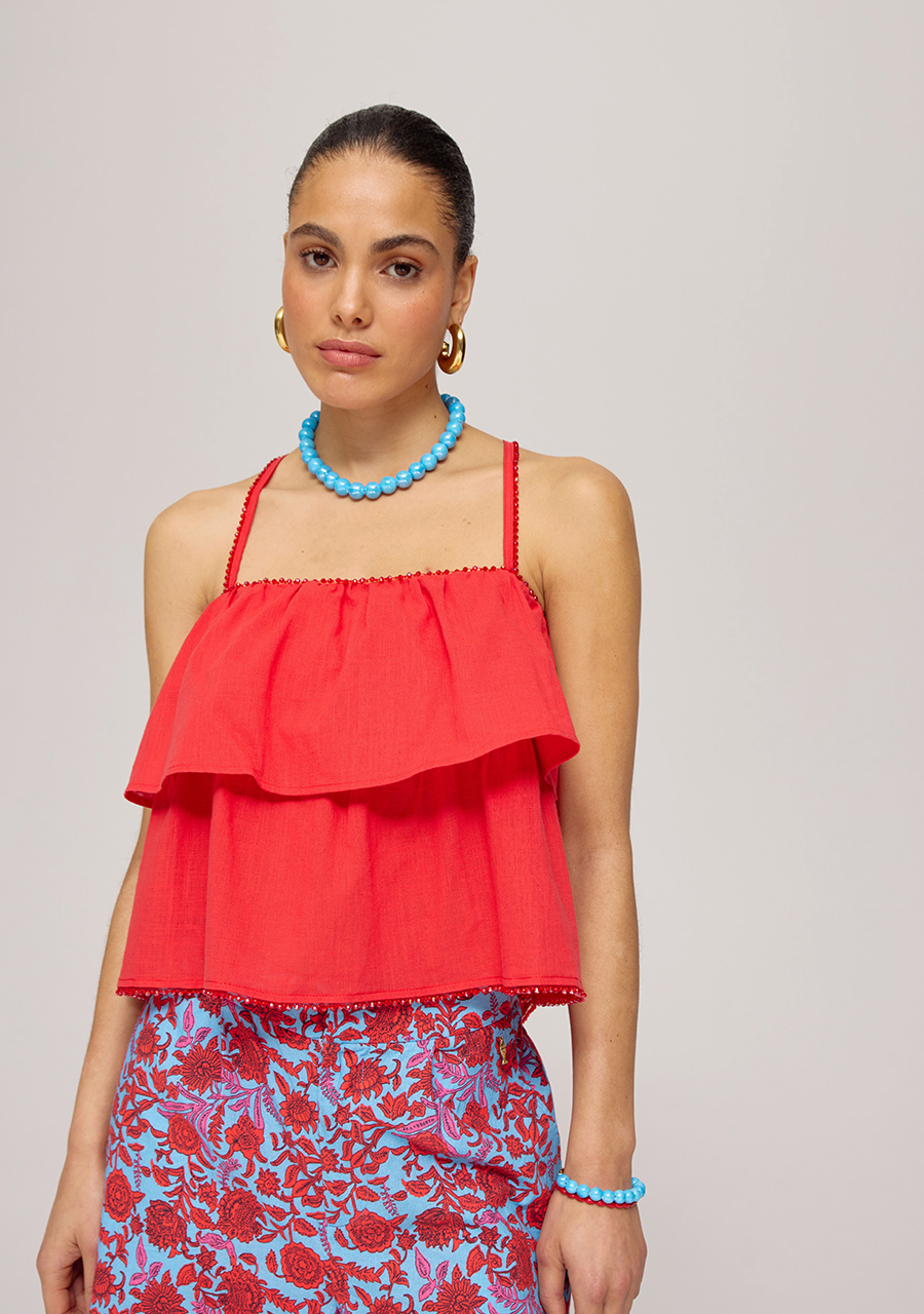 Harper & Yve Top Maye HS25P409 Rood