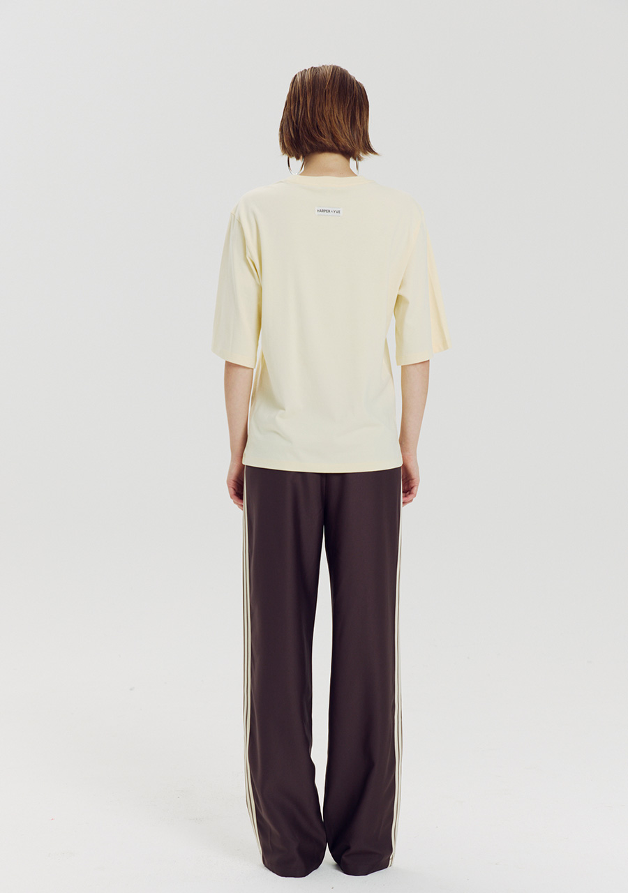 Harper & Yve T-shirt Chill but glam AW6Y304 Licht geel