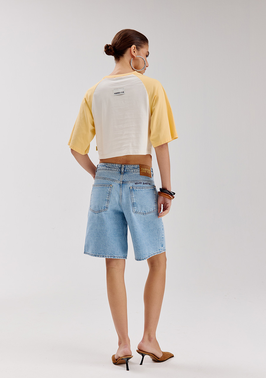 Harper & Yve T-shirt Mexican summer SS6Y300 Licht geel