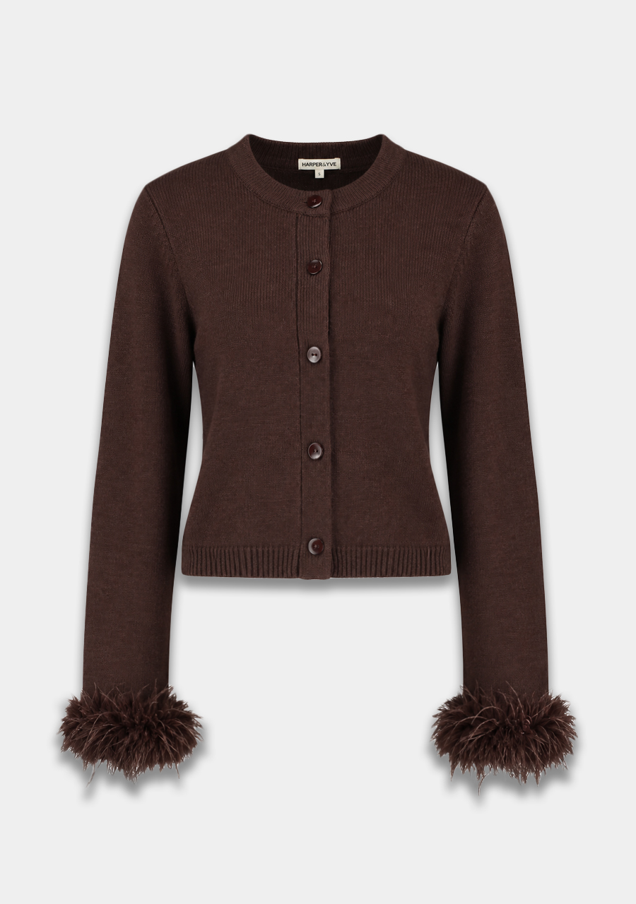 Harper & Yve Vest Clover DW6P801 Donker bruin