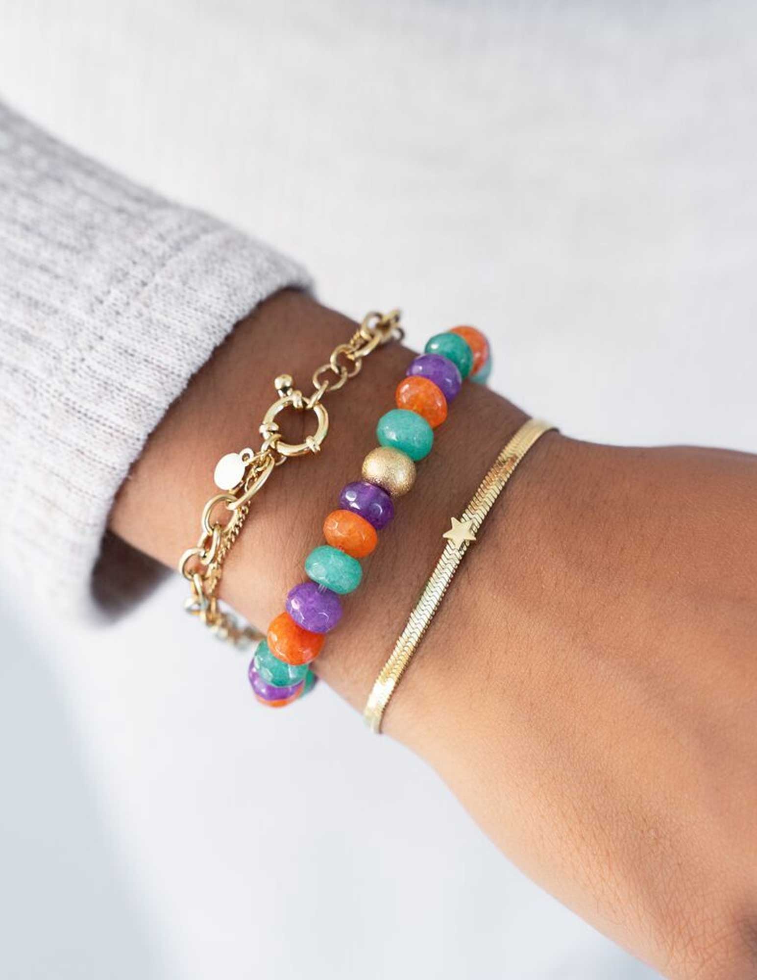 My Jewellery Dubbele schakelarmband MJ09413 Goud