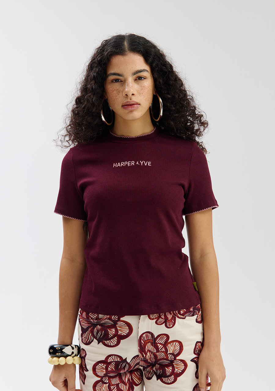 Harper & Yve Top Cammy SS6P408 Donker Paars