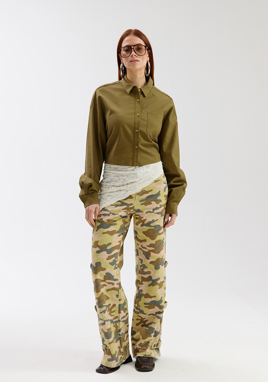 Harper & Yve Blouse Femke SS6P610 Midden groen