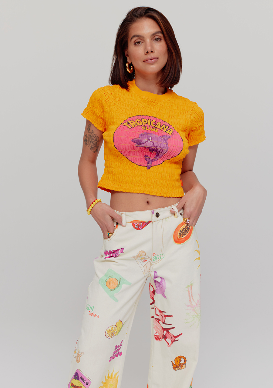 Harper & Yve Top Dolphin HST25Y301 Oranje